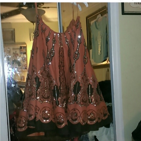 ✨GORGEOUS SKIRT Spanish dancing A Line full skirt hard to part with - Picture 5 of 5